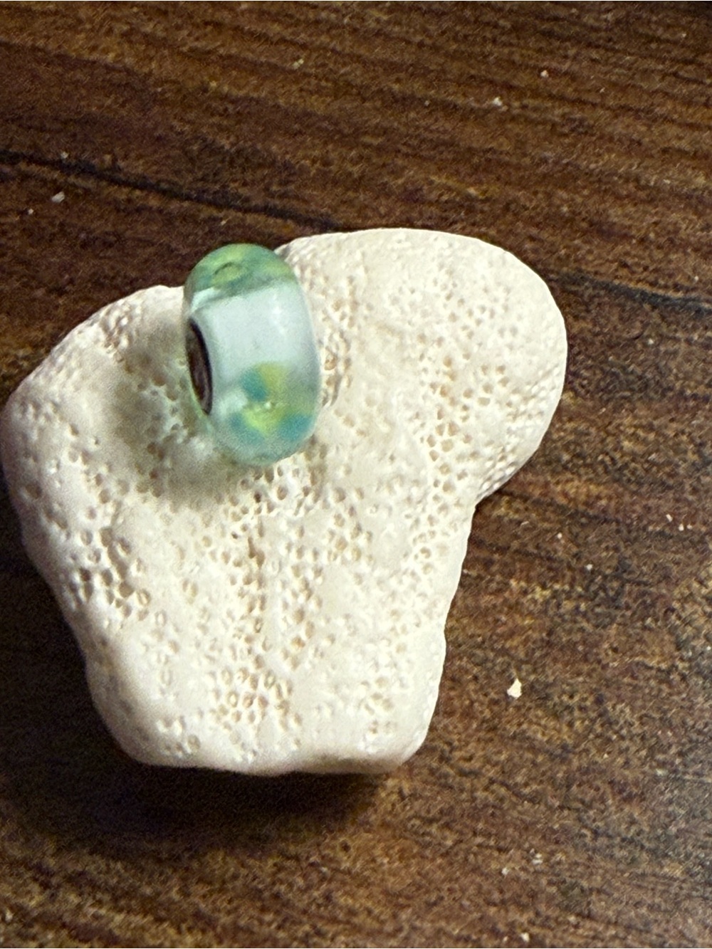 Trollbeads Murano Ice Blue Flower Bead Retired - Picture 3 of 4